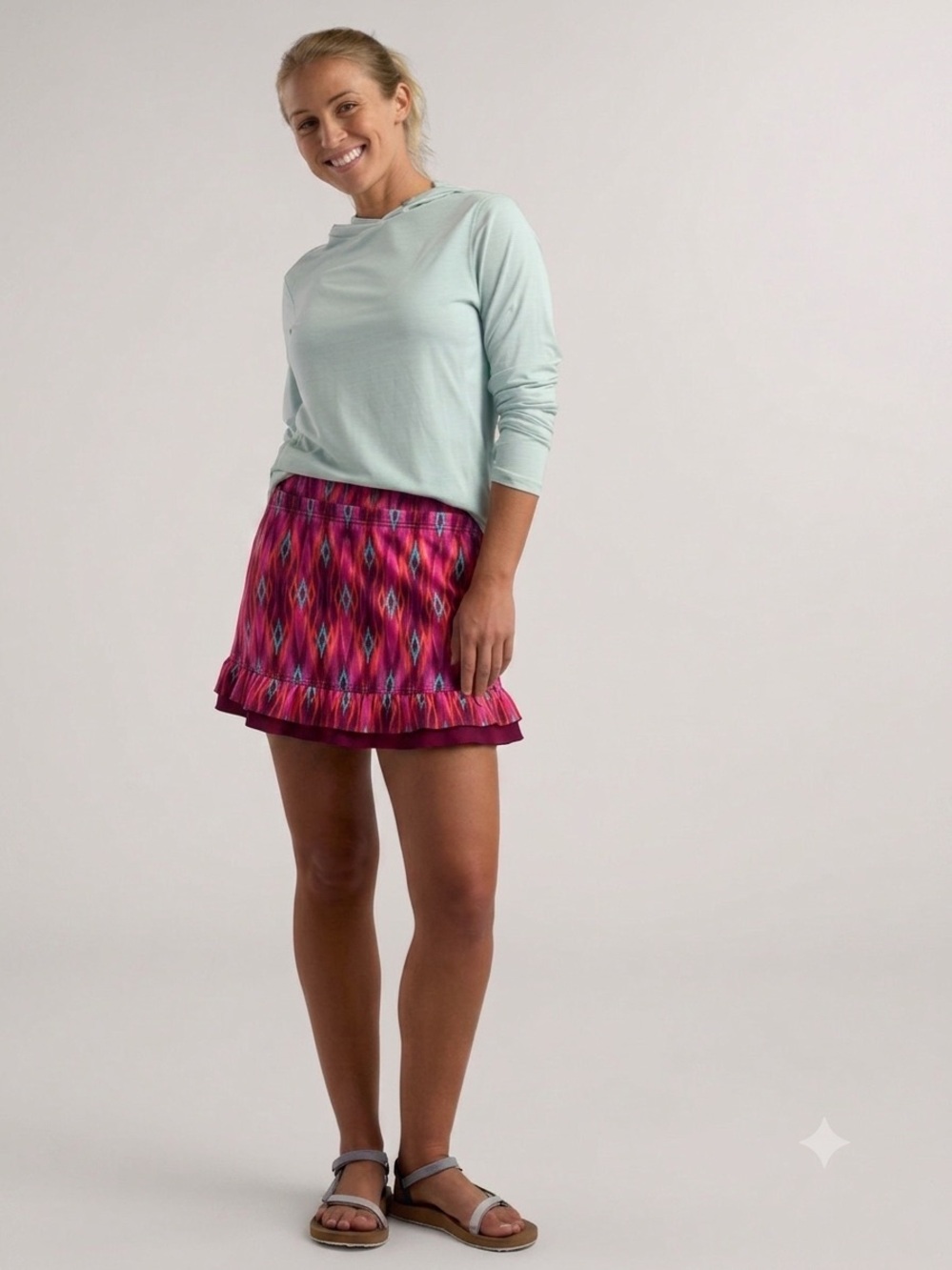 NWT Title Nine Splash Swim Skirt Peony Pop , Small